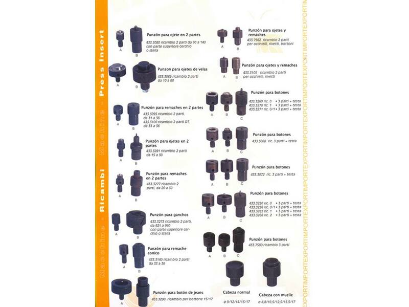 Útliles para remaches y ojetes.