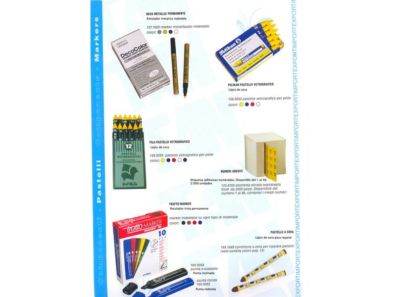 Rotuladores y lápiz de cera.