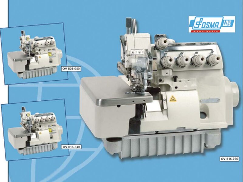 OV 800. Máquina overlock puntada de seguridad de 1, 2 ó 3 agujas y 3, 4, 5 y 6 hilos
