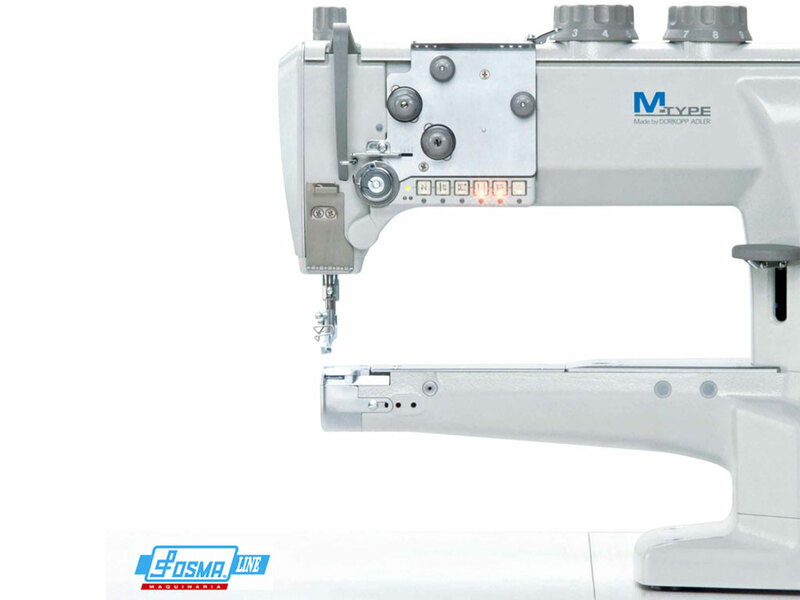 Adler 669
Máquina de brazo cilíndrico, triple arrastre, canilla grande